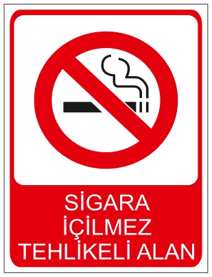 SİGARA İÇİLMEZ TEHLİKELİ ALAN