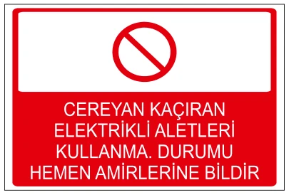 CEREYAN KAÇIRAN ELEKTRİKLİ ALETLERİ