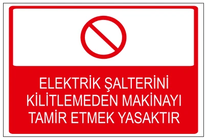 ELEKTRİK ŞALTERİNİ KİLİTLEMEDEN MAKİNAYI