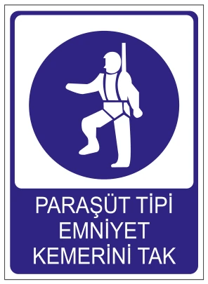 PARAŞÜT TİPİ EMNİYET KEMERİNİ TAK