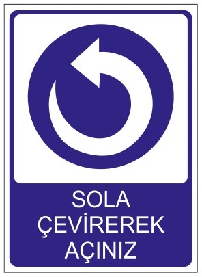 SOLA ÇEVİREREK AÇINIZ