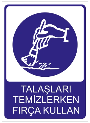 TALAŞLARI TEMİZLERKEN FIRÇA KULLAN