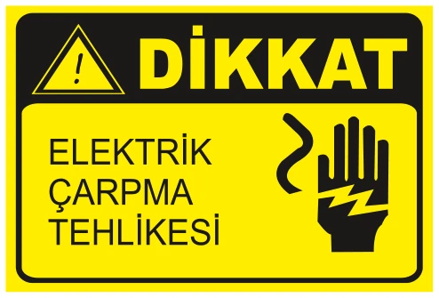 DİKKAT ELEKTRİK ÇARPMA TEHLİKESİ