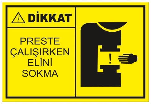 DİKKAT PRESTE ÇALIŞIRKEN ELİNİ