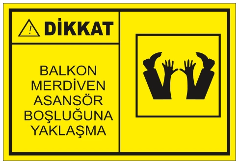 DİKKAT BALKON MERDİVEN ASANSÖR