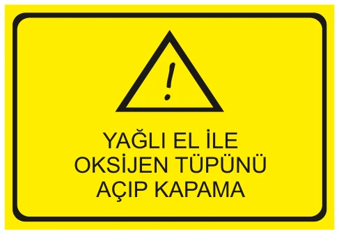 YAĞLI EL İLE OKSİJEN TÜPÜNÜ AÇIP KAPAMA