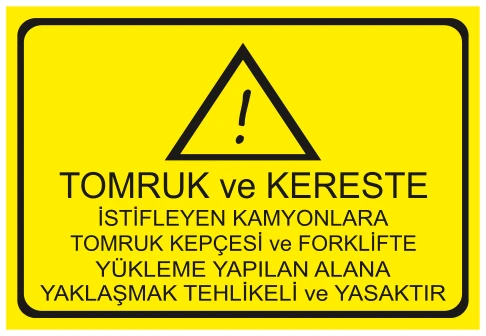 TOMRUK VE KERESTE İSTİFLEYEN KAMYONLARA