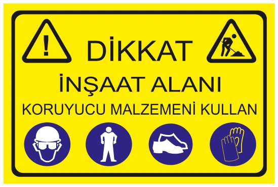 İNŞAAT ALANI KORUYUCU MALZEMENİ KULLAN
