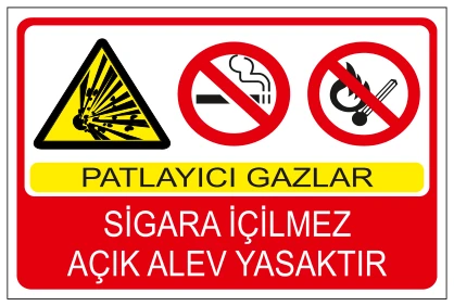 PATLAYICI GAZLAR SİGARA İÇİLMEZ