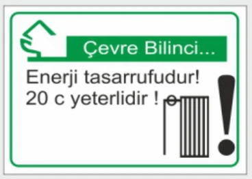 ÇEVRE BİLİNCİ ENERJİ TASARRUFUDUR 20 C YETERLIDIR