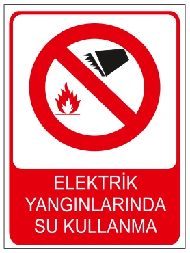 ELEKTRİK YANGINLARINDA SU KULLANMA