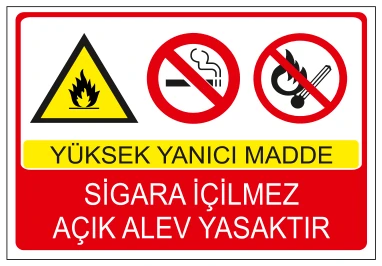YÜKSEK YANICI MADDE SİGARA İÇİLMEZ 02