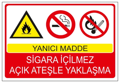 YANICI MADDE SİGARA İÇİLMEZ AÇIK ATEŞLE YAKLAŞMA 02