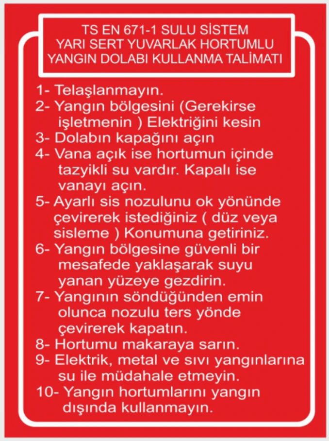 TS EN 671-1 SULU SİSTEM YARI SERT YUVARLAK HORTUMLU