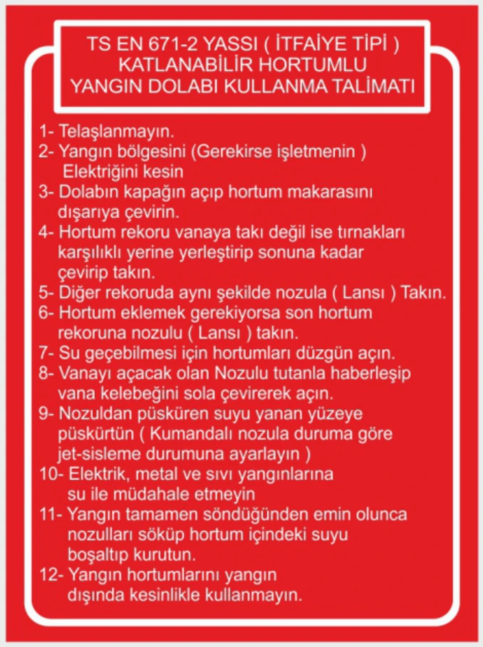 TS EN 671-2 YASSI ( İTFAİYE TIPI