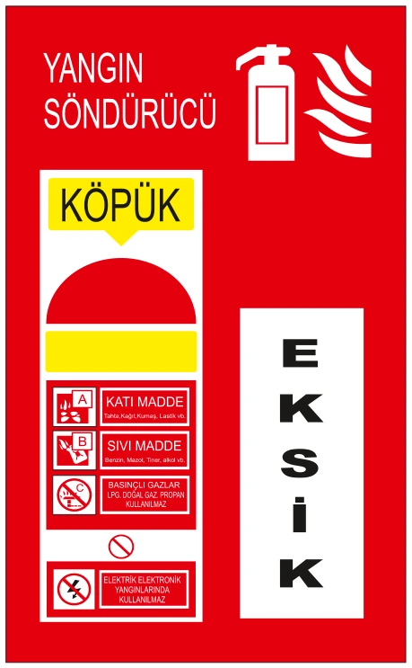 YANGIN SÖNDÜRÜCÜ KÖPÜK KATI MADDE