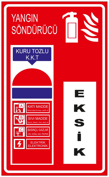 YANGIN SÖNDÜRÜCÜ KURU TOZLU K.K.T