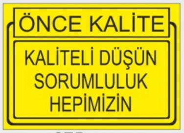 ÖNCE KALİTE KALİTELİ DÜŞÜN SORUMLULUK HEPİMİZİN