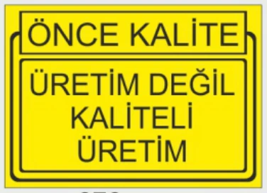ÖNCE KALİTE ÜRETİM DEĞİL KALİTELİ ÜRETİM