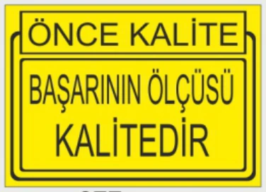 ÖNCE KALİTE BAŞARININ ÖLÇÜSÜ KALİTEDİR