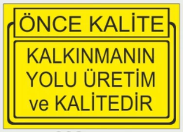 ÖNCE KALİTE KALKINMANIN YOLU ÜRETİM VE KALİTEDİR
