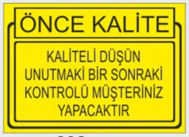 ÖNCE KALİTE KALİTELİ DÜŞÜN UNUTMAKİ BİR SONRAKİ KONTROLÜ MÜŞTERİNİZ