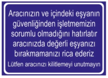 ARACINIZIN VE İÇİNDEKİ EŞYANIN