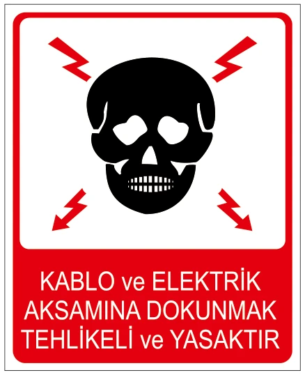 KABLO VE ELEKTRİK AKSAMINA DOKUNMAK