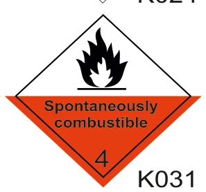 SPONTANEOUSLY COMBUSTIBLE