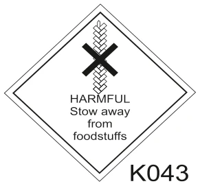 HARMFUL STOW AWAY FROM FOODSTUFFS