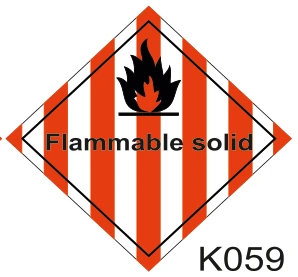 Flammable Solid — Yanıcı Katı İşareti K059