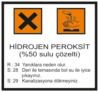HİDROJEN PEROKSİT 50 SULU ÇÖZELTI