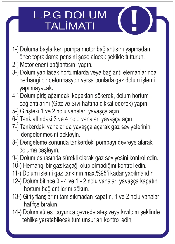L.P.G DOLUM TALİMATI