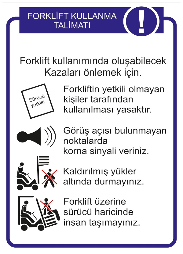 FORKLİFT KULLANMA TALİMATI