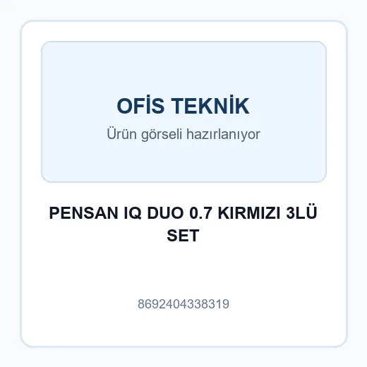PENSAN IQ DUO 0.7 KIRMIZI 3LÜ SET
