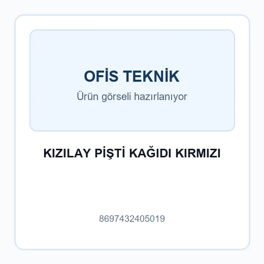 KIZILAY PİŞTİ KAĞIDI KIRMIZI