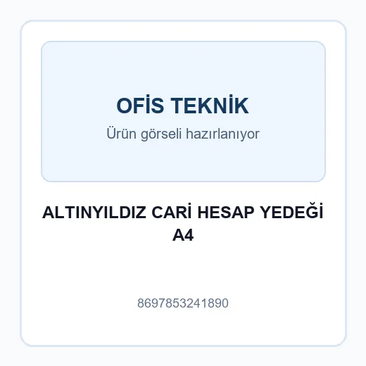 ALTINYILDIZ CARİ HESAP YEDEĞİ A4