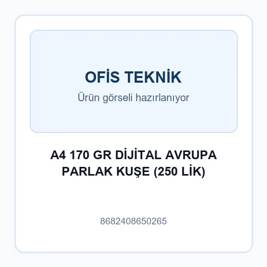 A4 170 GR DİJİTAL  AVRUPA PARLAK KUŞE (250 LİK)