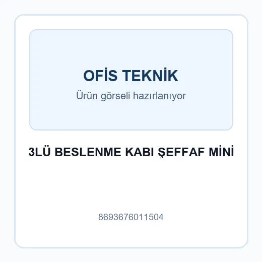 3LÜ BESLENME KABI ŞEFFAF MİNİ