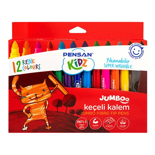 PENSAN 12 Lİ JUMBO KEÇELİ KALEM