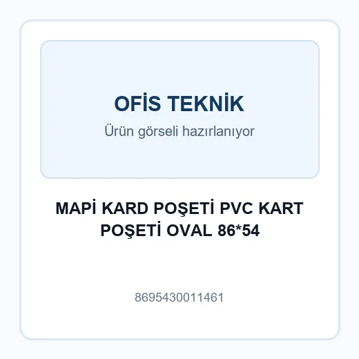 MAPİ KARD POŞETİ PVC KART POŞETİ OVAL 86*54