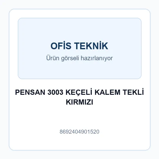 PENSAN 3003 KEÇELİ KALEM TEKLİ KIRMIZI