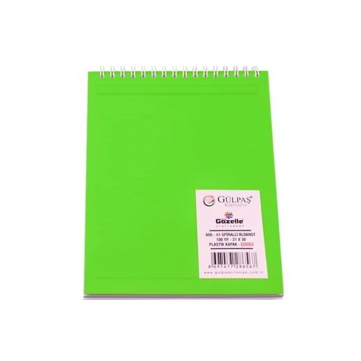 BLOKNOT A-4 SPİRALLİ ÇİZGİLİ 100 YP PP KAPAK