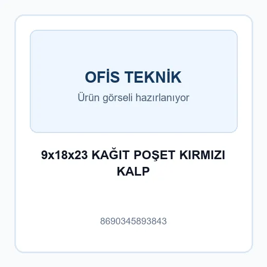 9x18x23 KAĞIT POŞET KIRMIZI KALP