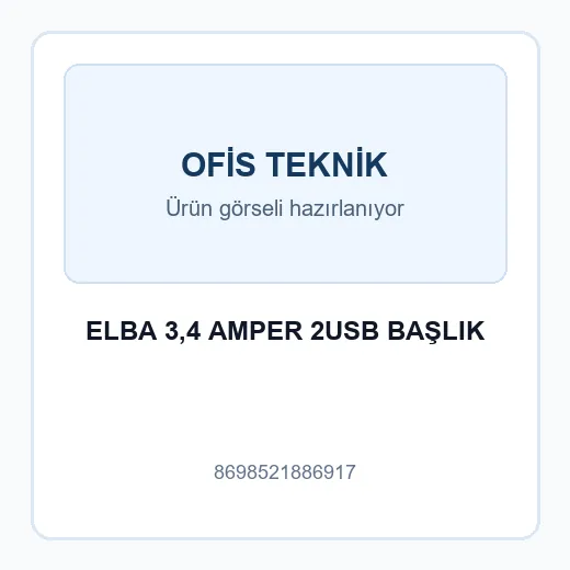 ELBA 3,4 AMPER 2USB BAŞLIK