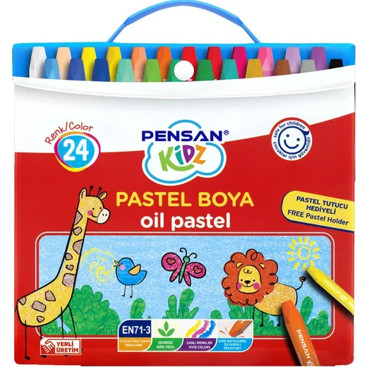PENSAN 24 LÜ ÇANTALI PASTEL BOYA