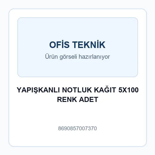 YAPIŞKANLI NOTLUK KAĞIT 5X100 RENK ADET