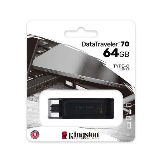 Kingston DT70 64GB USB-C 3.2 Gen 1 Type-C Flash Be