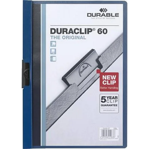 Durable Sıkıştırmalı Dosya DuraClip Ortadan Klipsli 30 Syf A4 Lacivert 2209