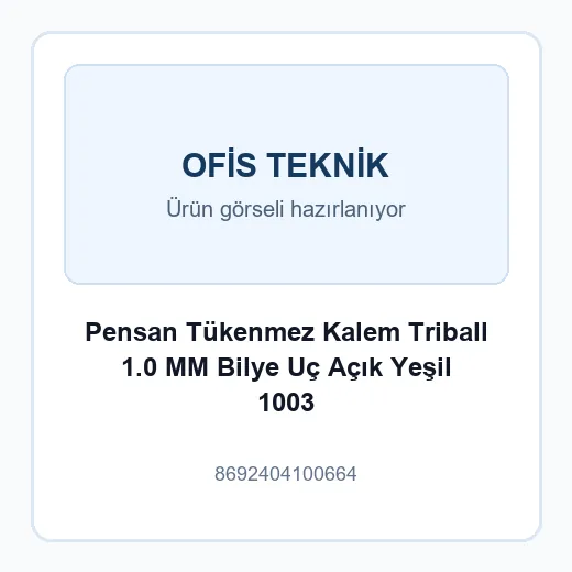 Pensan Tükenmez Kalem Triball 1.0 MM Bilye Uç Açık Yeşil 1003